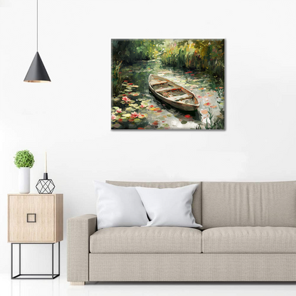 Barco En El Lago - Pintar por Números