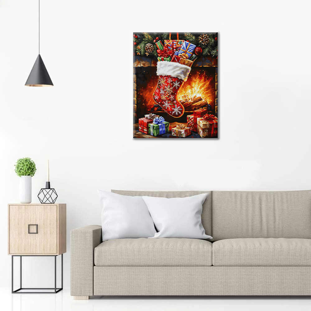 Media De Navidad - Pintar por Números