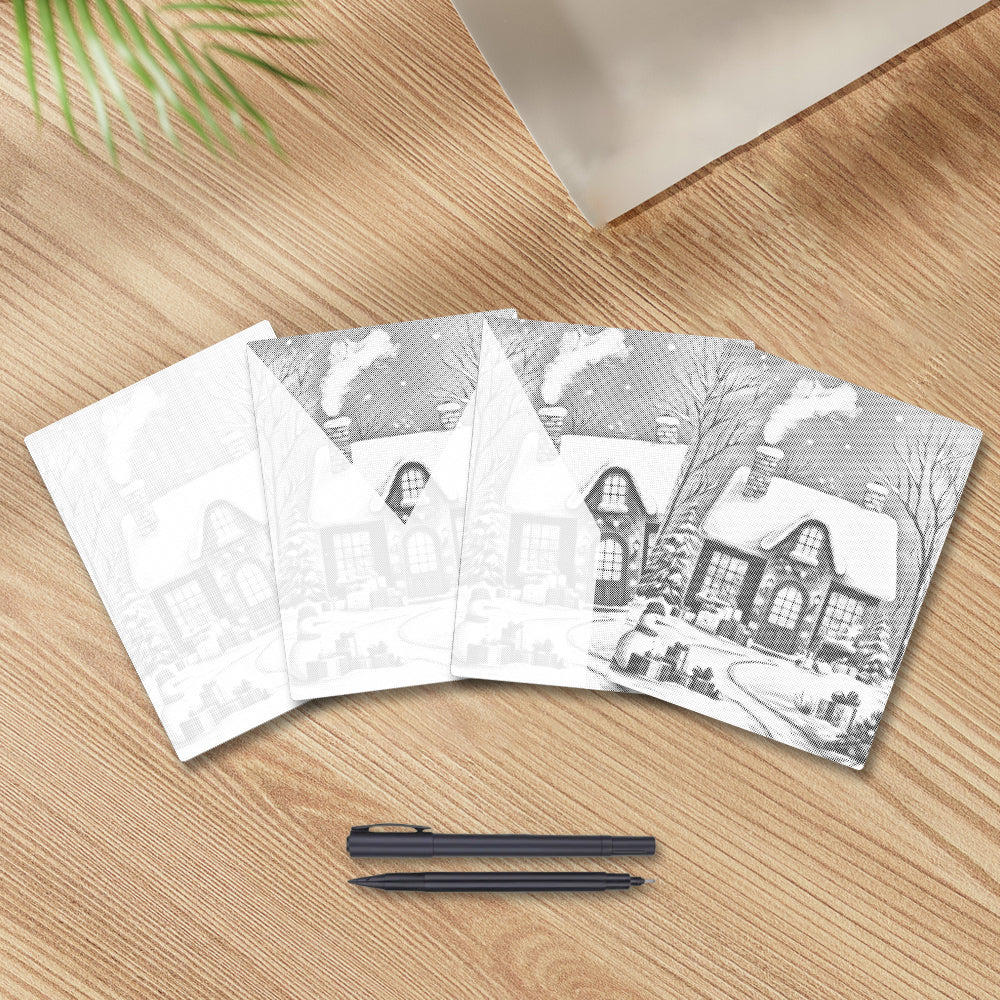 The Christmas House - Pintura por puntos