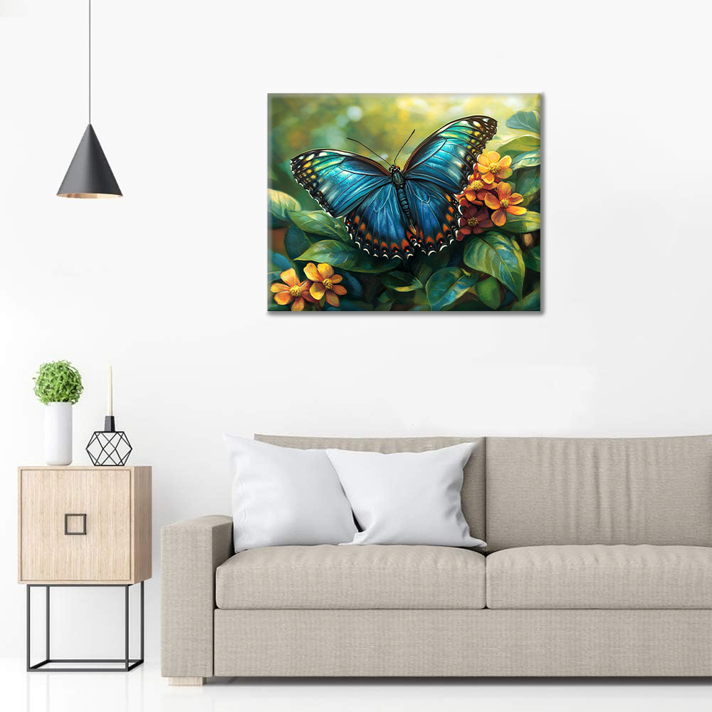 Mariposa Azul - Pintar por Números