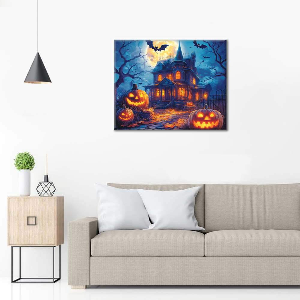 La Casa Embrujada De La Calabaza - Pintar por Números