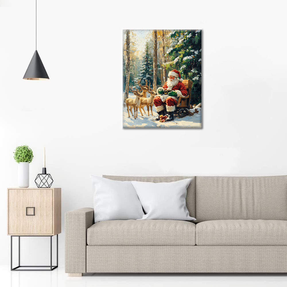 La Misión Navideña Del Reno - Pintar por Números