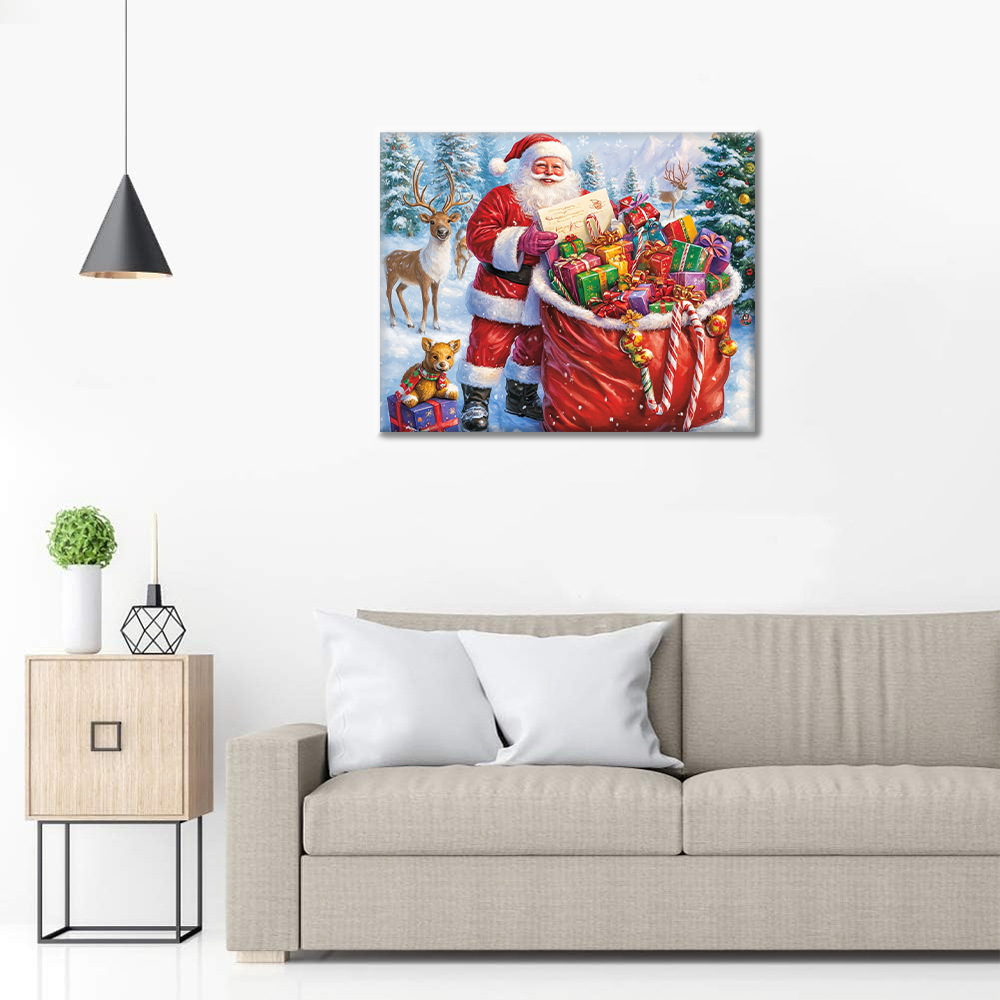 Bolsa De Regalo De Santa - Pintar por Números