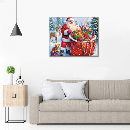 Bolsa De Regalo De Santa - Pintar por Números
