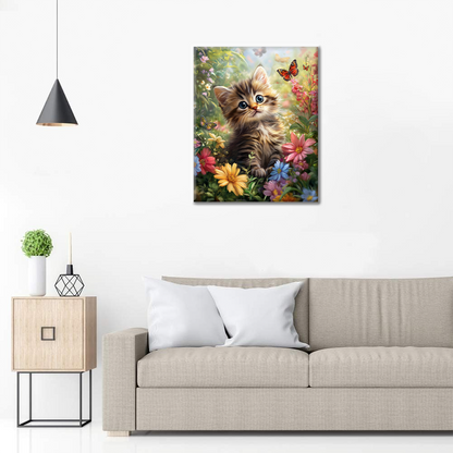 Gatito De Jardín - Pintar por Números
