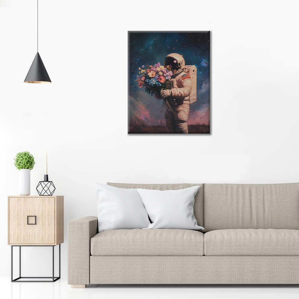 El Universo Floreciente Del Astronauta - Pintar por Números