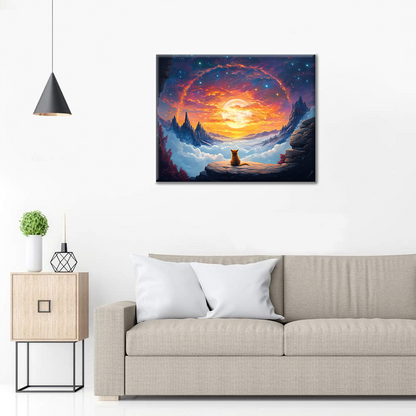 Gatos y Estrellas - Pintar por Números