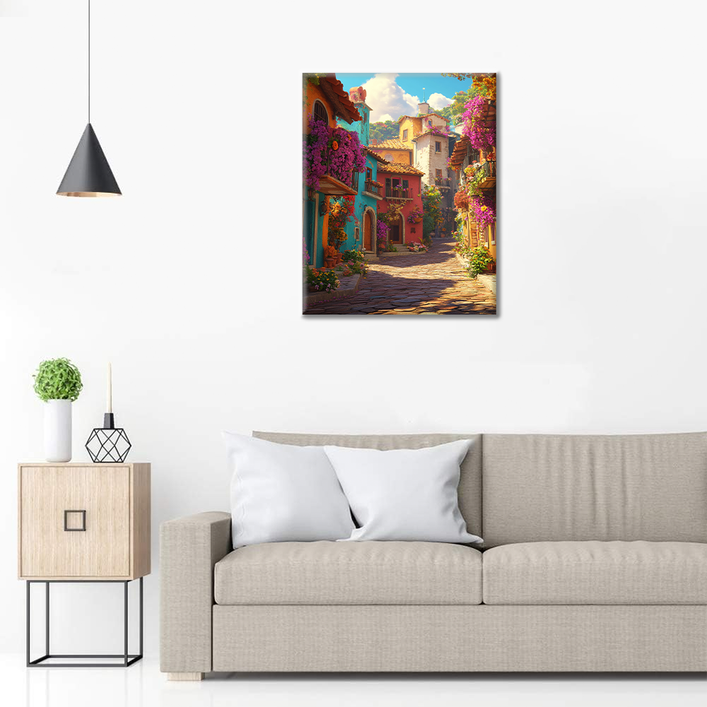 Ciudad De Flores Frescas - Pintar por Números