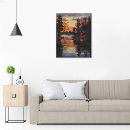 Casa Sobre El Agua - Pintar por Números