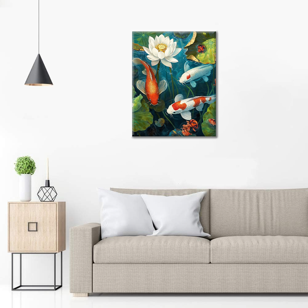 Koi En El Estanque - Pintar por Números