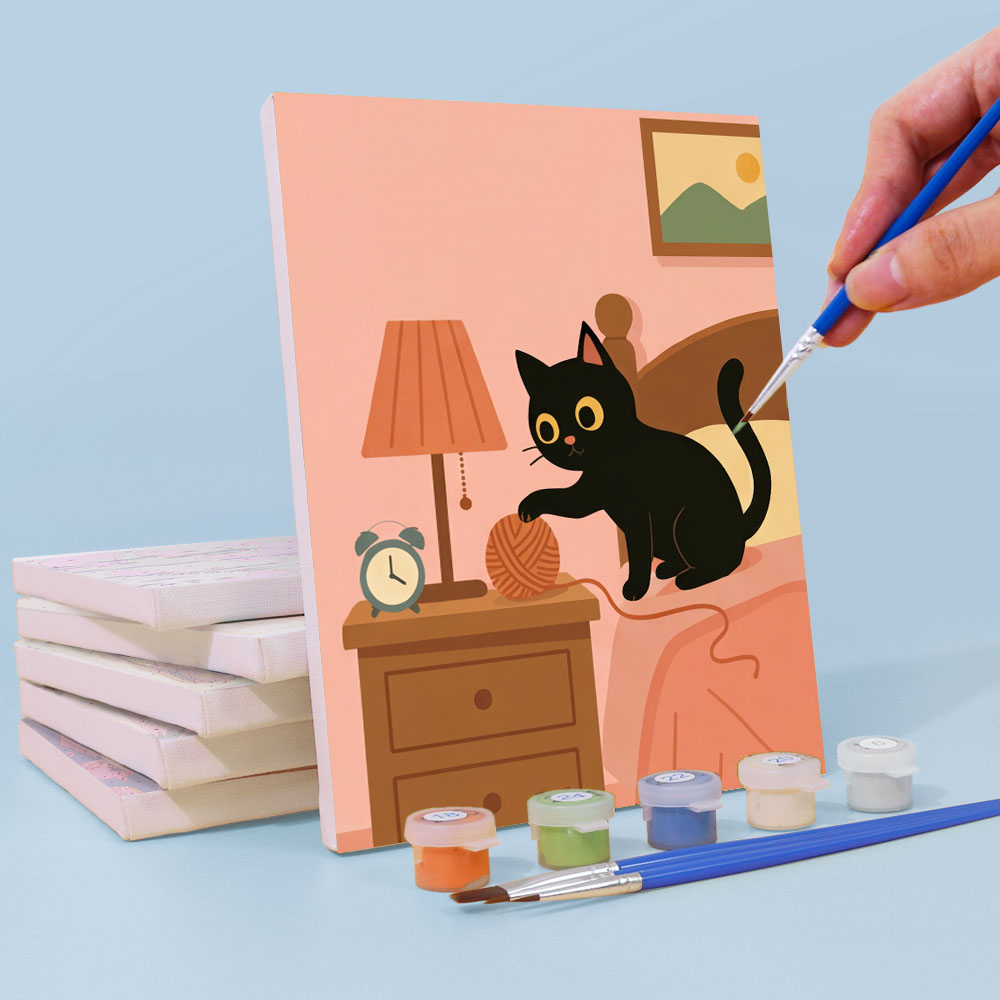 Día del Gato Negro - Pintar por números