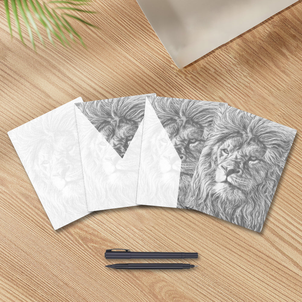 Giant African Lions - Pintura por puntos