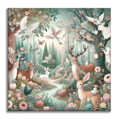 Diferente bosque mágico Navidad - Pintar por Números