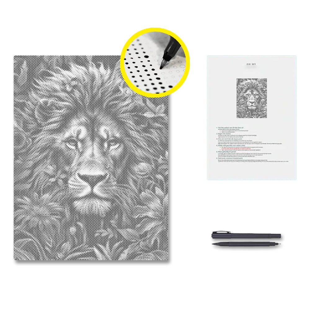 Foliage and Lion's Fury - Pintura por puntos