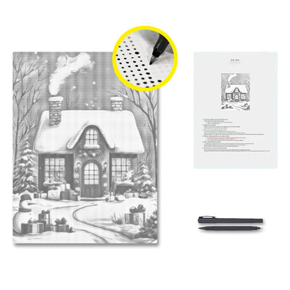The Christmas House - Pintura por puntos