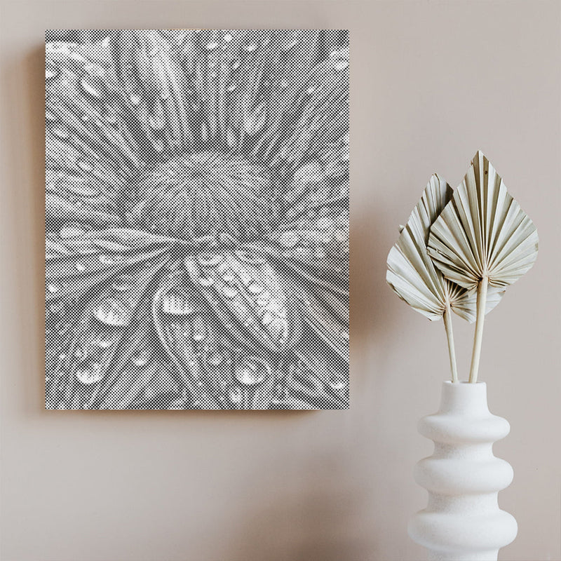 Flower with Raindrops - Pintura por puntos