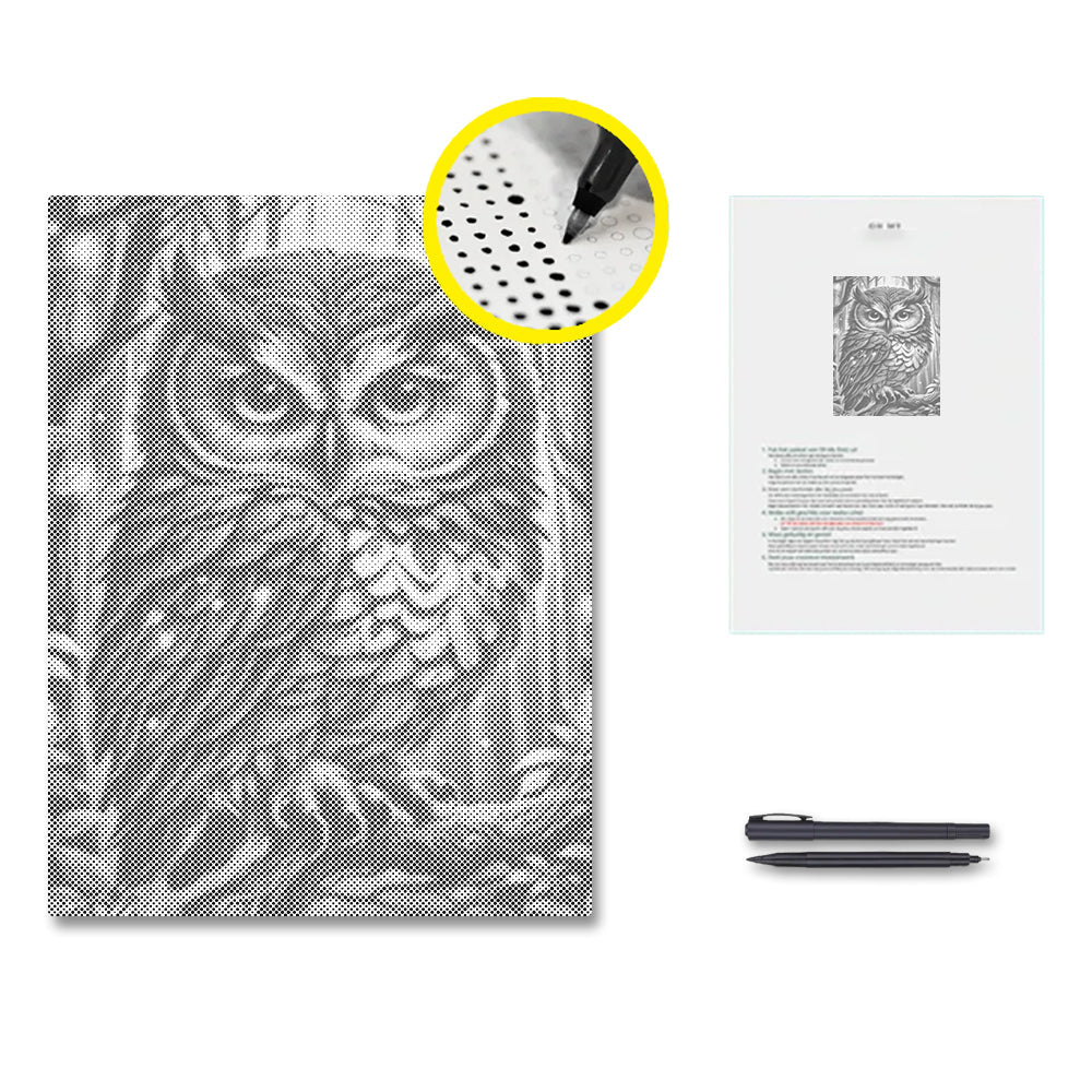 Blue Owl - Pintura por puntos