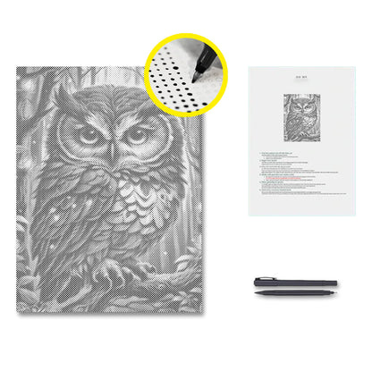 Blue Owl - Pintura por puntos