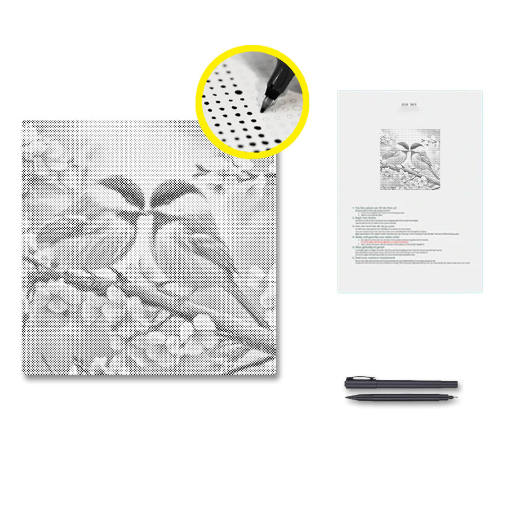 Love Birds - Pintura por puntos