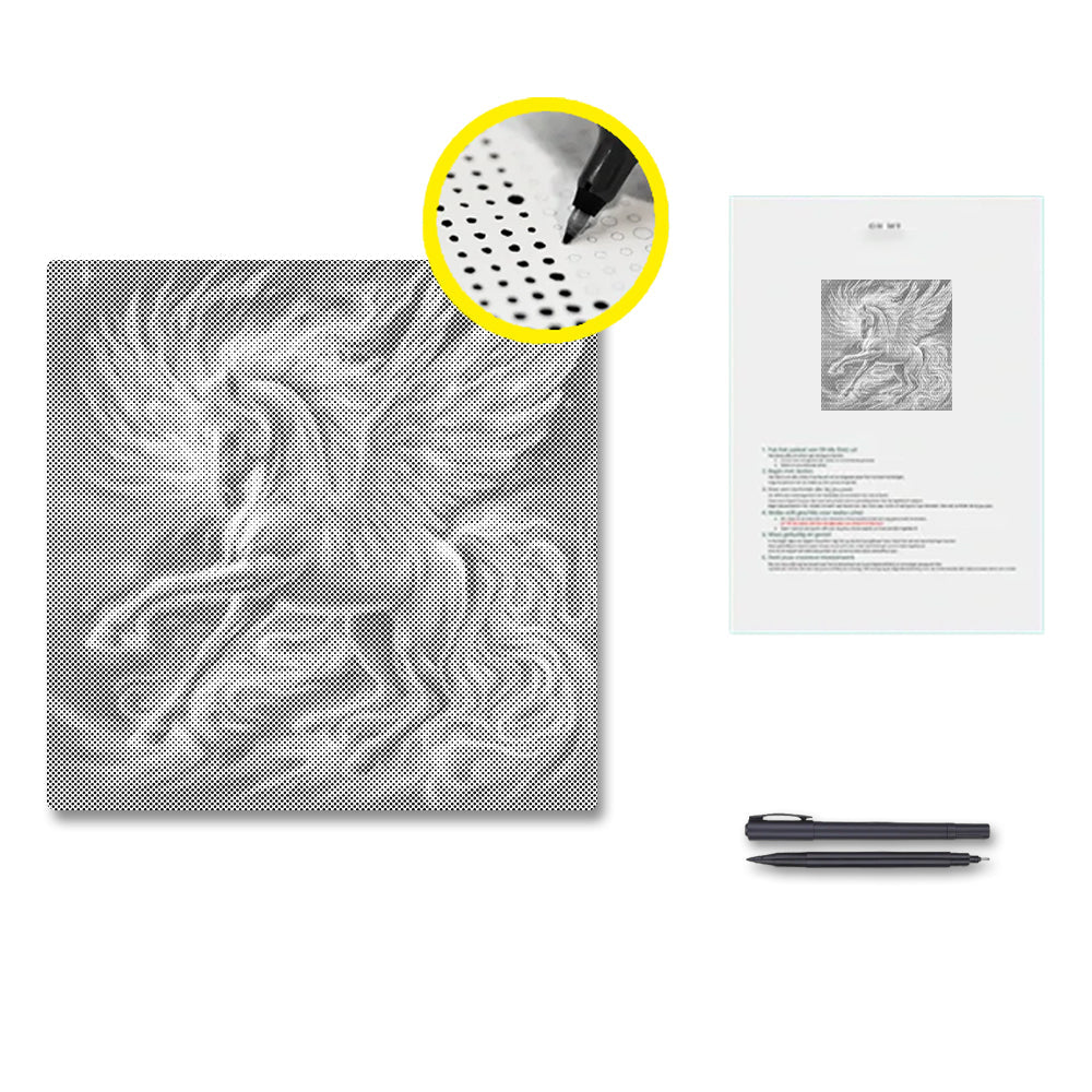 Pegasus With Glowing - Pintura por puntos