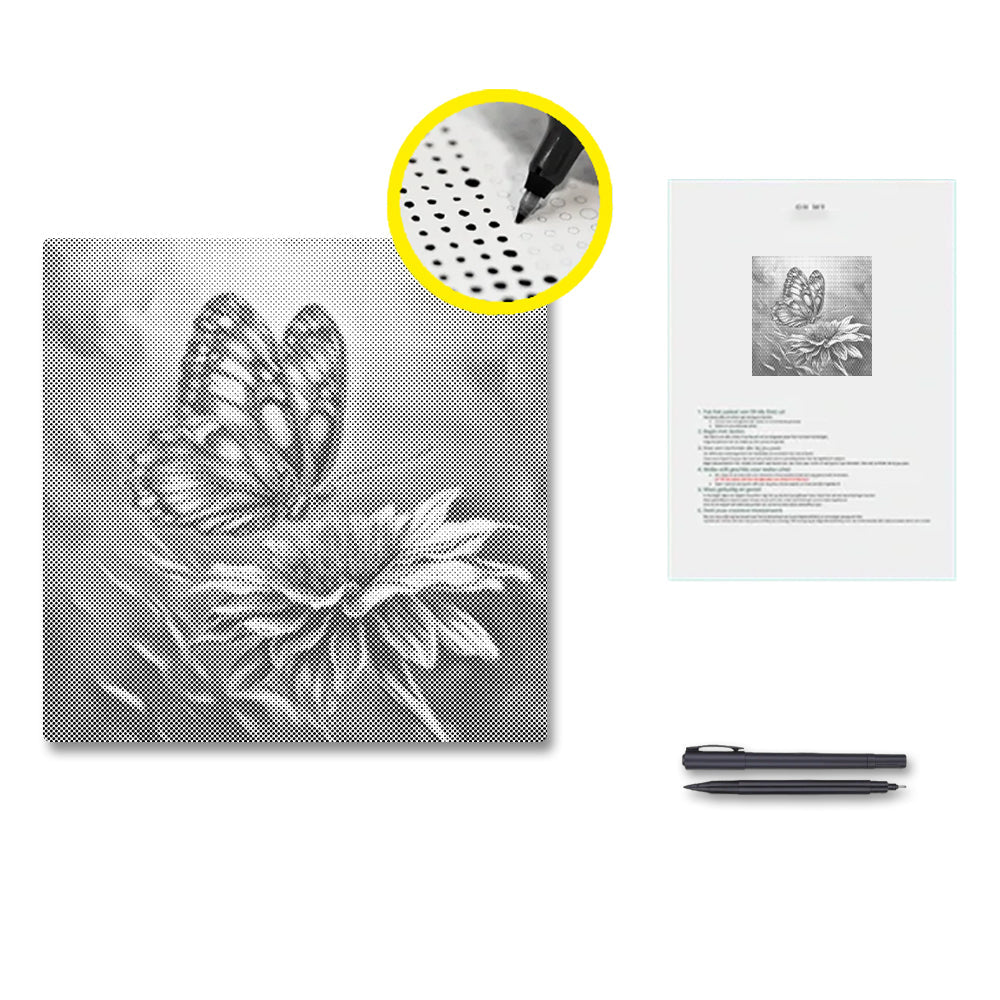 Vibrant Butterfly - Pintura por puntos