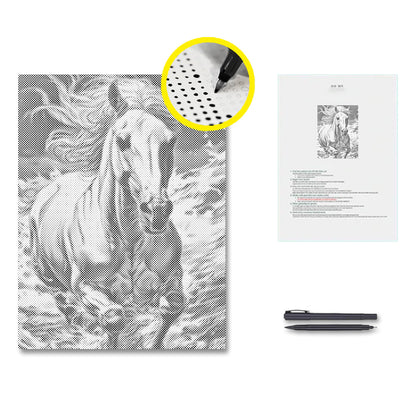 Majestic Running Horse - Pintura por puntos
