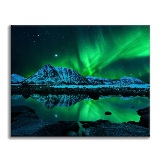 Montaña aurora - Pintar por Números