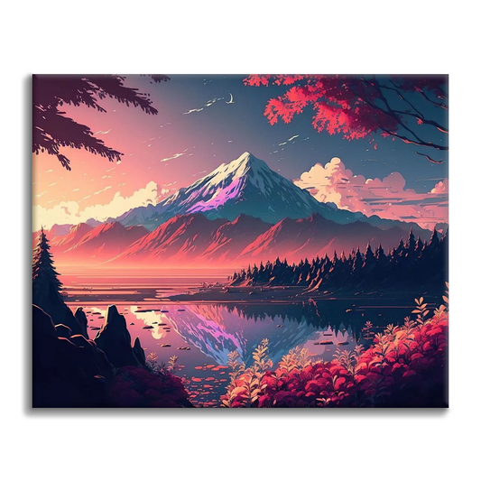 Cordillera al atardecer - Pintar por Números