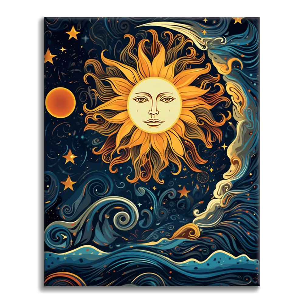 El Sol Y La Luna Bailan Juntos - Pintar por Números