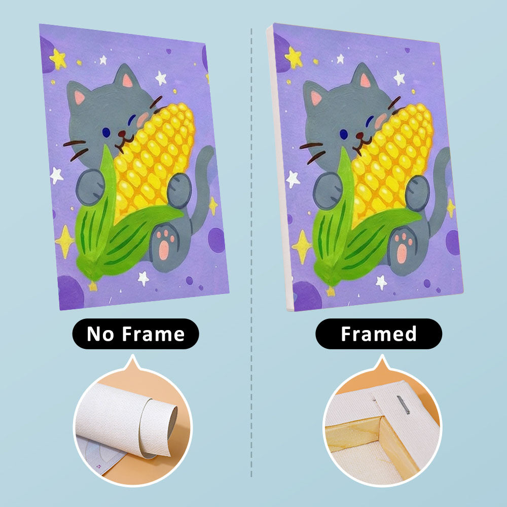 Gatitos y frutas - Pintar por números