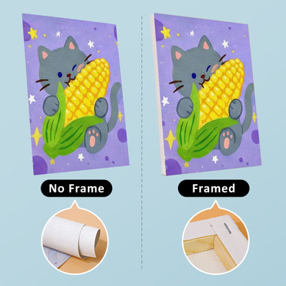 Gatitos y frutas - Pintar por números