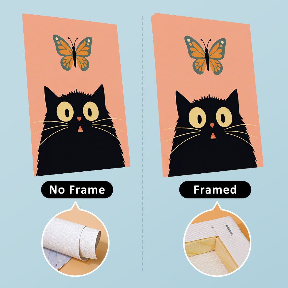 Gato negro tranquilo - Pintar por números