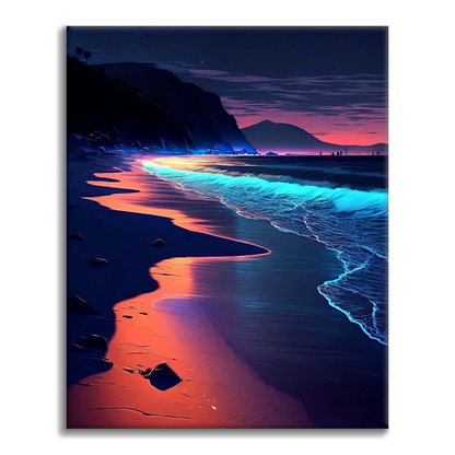 Playa Colorida Y Brillante - Pintar por Números