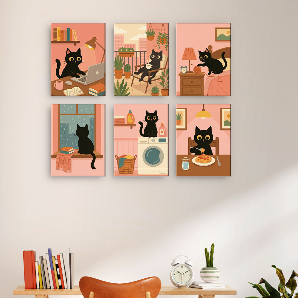 Día del Gato Negro - Pintar por números