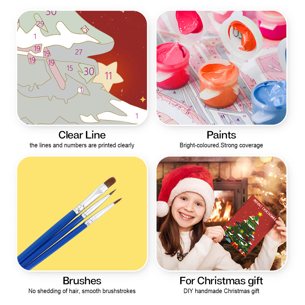 Tarjeta De Navidad Iii - Pintar por Números