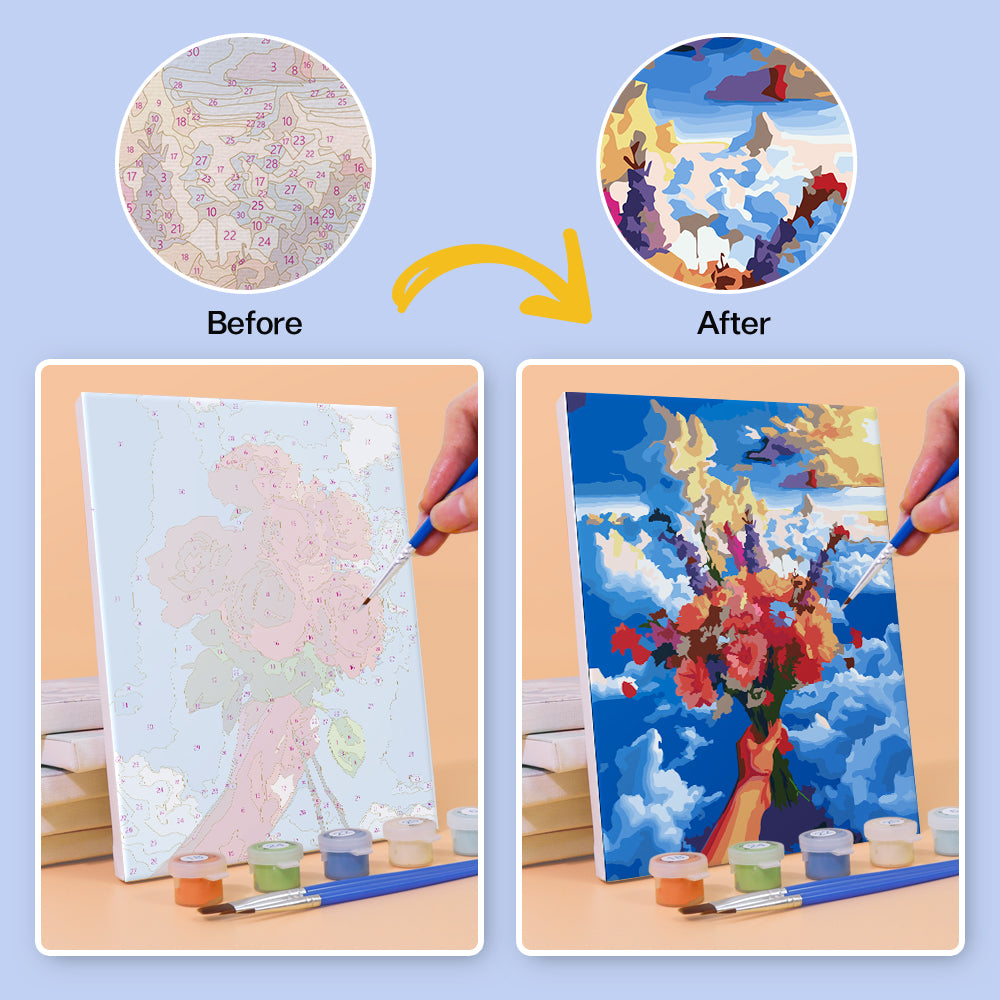 Cielo en Flor – Pintar por números