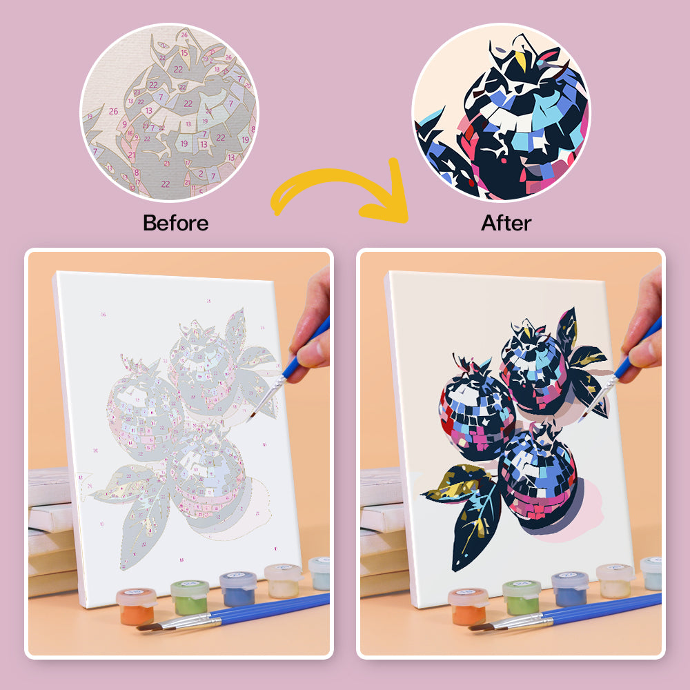 Fruta Luminosa – Pintar por números
