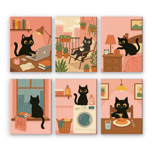 Día del Gato Negro - Pintar por números