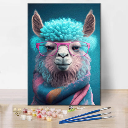 Lindo arte de llama - Pintar por Números