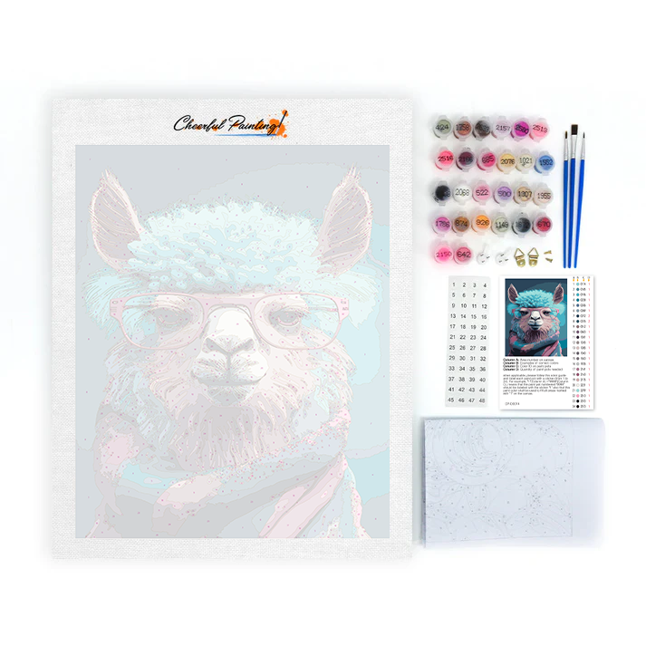 Lindo arte de llama - Pintar por Números
