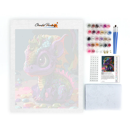 Lindo pequeño dragón - Pintar por Números