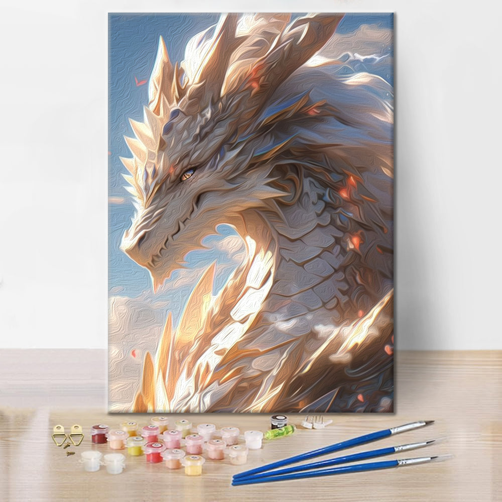 Retrato de dragón - Pintar por Números