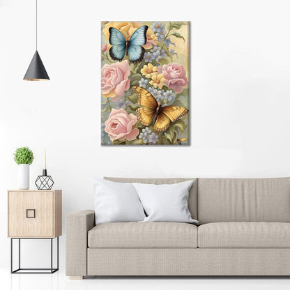 Flores y mariposas - Pintar por Números