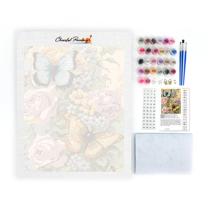 Flores y mariposas - Pintar por Números