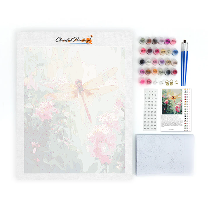 Libélula Y Flores - Pintar por Números