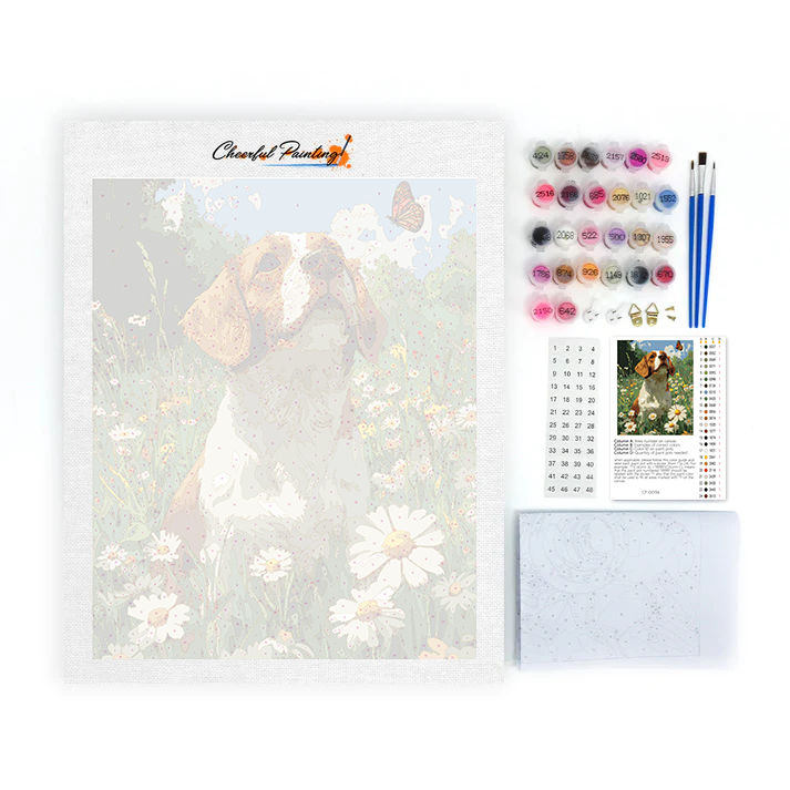 Perro Y Mariposa - Pintar por Números