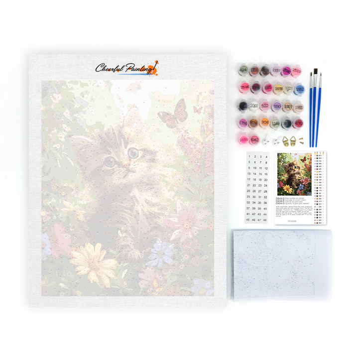 Gatito De Jardín - Pintar por Números