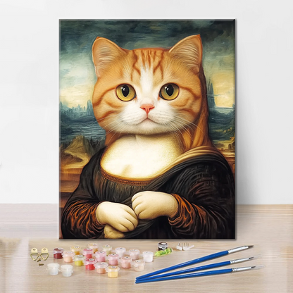 Gato Mona Lisa - Pintar por Números