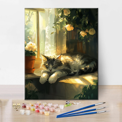 Gato Durmiendo - Pintar por Números