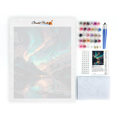 Aurora Boreal Colorida - Pintar por Números